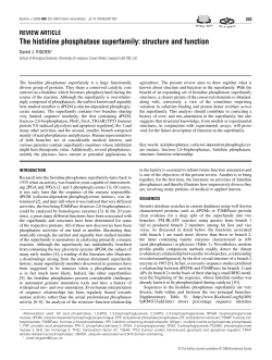 The histidine phosphatase superfamily