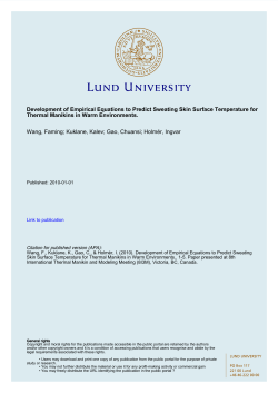 Development of Empirical Equations to Predict Sweating Skin