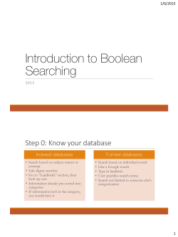 Introduction to Boolean Searching
