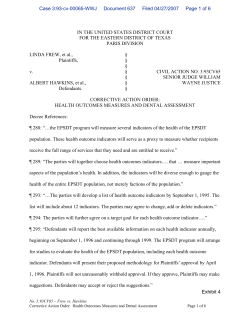 Health Outcome Measures and Dental Assessment