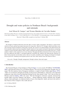 Drought and water policies in Northeast Brazil: backgrounds