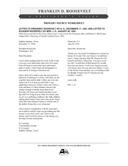 Citizen letters to President and Mrs. Roosevelt