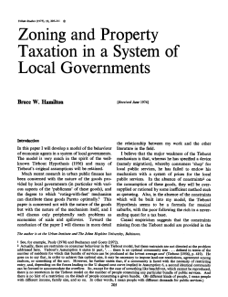 Zoning and Property Taxation in a System of Local Governments