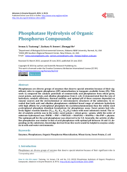 Phosphatase Hydrolysis of Organic Phosphorus Compounds