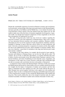 Sevket Pamuk PRICES IN THE OTTOMAN EMPIRE, 1469–1914