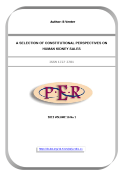 a selection of constitutional perspectives on human kidney