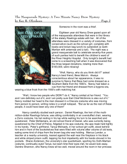 A Two Minute Nancy Drew Mystery by Kay R. Olynkeen