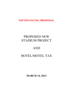 proposed new stadium project and hotel/motel tax