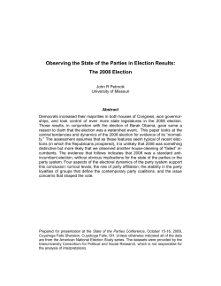 The 2008 Election - The University of Akron