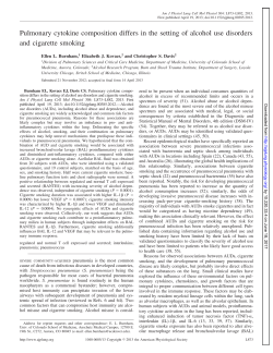Pulmonary cytokine composition differs in the setting of - AJP-Lung