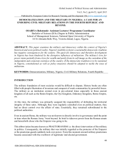 democratization and the military in nigeria