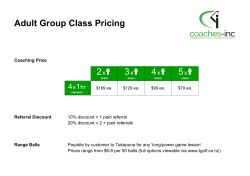 Adult Group Class Pricing 2x 3x 4x 5x
