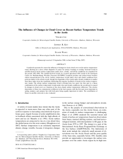 The Influence of Changes in Cloud Cover on Recent