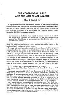 the continental shelf and the abu dhabi award