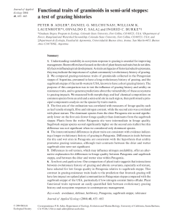 Functional traits of graminoids in semi-arid steppes