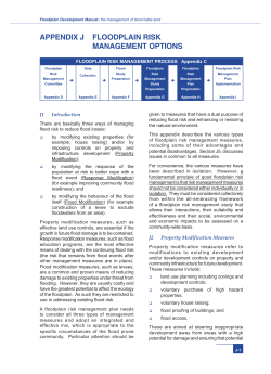 Appendix J Floodplain Risk Management Options