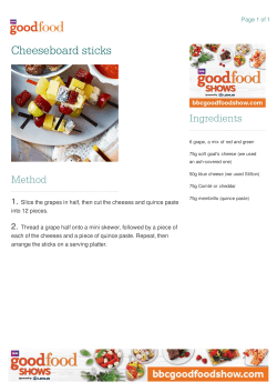 Cheeseboard sticks