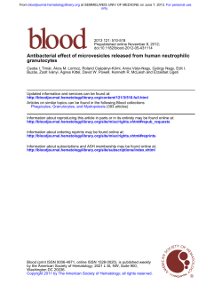 granulocytes Antibacterial effect of microvesicles released from