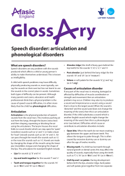 Speech disorders