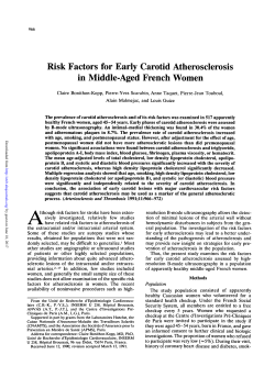 Risk Factors for Early Carotid Atherosclerosis in Middle