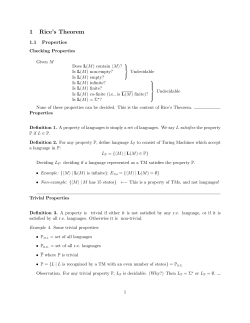 1 Rice`s Theorem