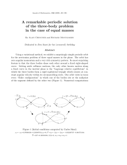 A remarkable periodic solution of the three-body problem in