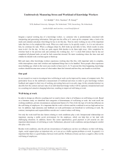 Unobtrusively Measuring Stress and Workload of Knowledge Workers