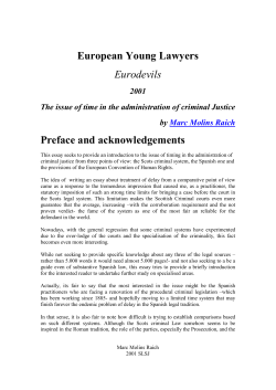The Issue of Time in the Administration of Criminal Justice