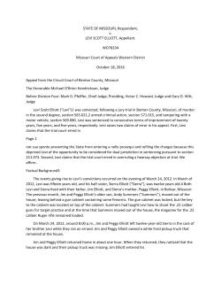 STATE OF MISSOURI, Respondent, v. LEVI SCOTT ELLIOTT