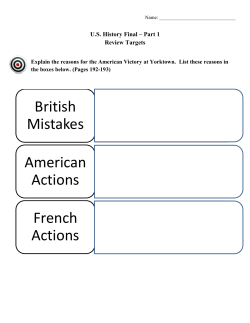 British Mistakes American Actions French Actions