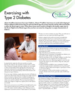 Exercising with Type 2 Diabetes