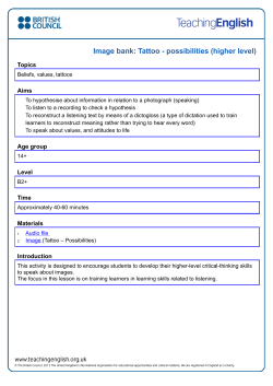 Image bank: Tattoo - possibilities (higher level)