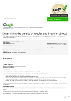 Determining the density of regular and irregular objects