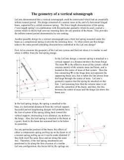 The geometry of a vertical seismograph