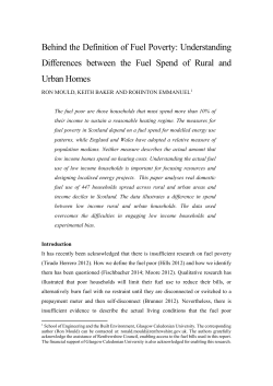 Behind the Definition of Fuel Poverty