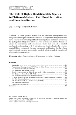 The Role of Higher Oxidation State Species in Platinum