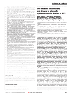 TNF-mediated inflammatory skin disease in mice with epidermis