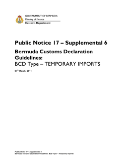 Temporary Importation Guidelines