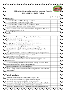 A2 English Literature Redruth