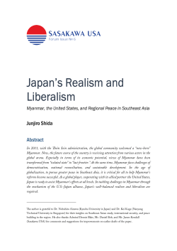 Japan`s Realism and Liberalism - Sasakawa Peace Foundation USA
