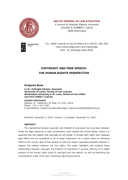Copyright and Free Speech