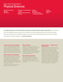 Physical Sciences - Iowa State University Admissions
