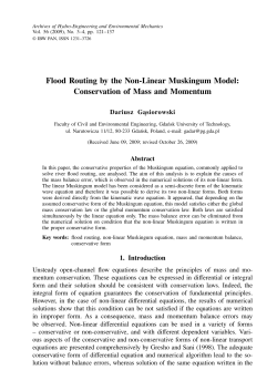 Flood Routing by the Non-Linear Muskingum Model: Conservation
