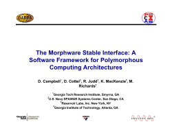 A Software Framework for Polymorphous Computing Architectures