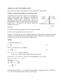 Midterm Test ADV. TRANSPORT II 2012 Note: Please answer four