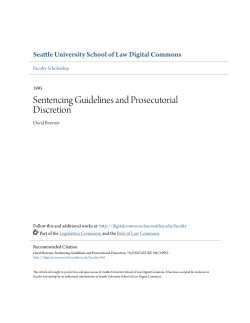 Sentencing Guidelines and Prosecutorial Discretion