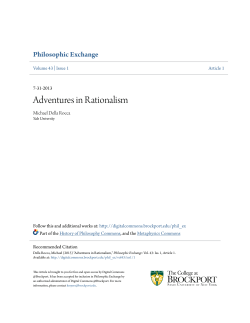 Adventures in Rationalism - Digital Commons @Brockport