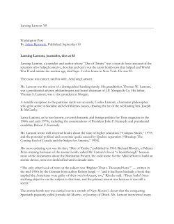 Lansing Lamont `48 Washington Post By Adam