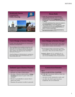 Home Rule Embark Upon Charter Process Connecticut Statutes