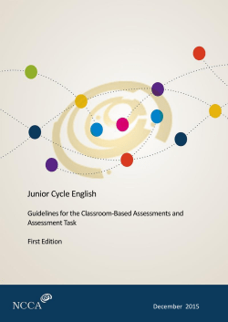 Junior Cycle English - CurriculumOnline.ie